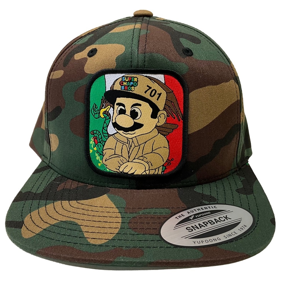 Súper chapo bros 3 colores hat Camo SnapBack